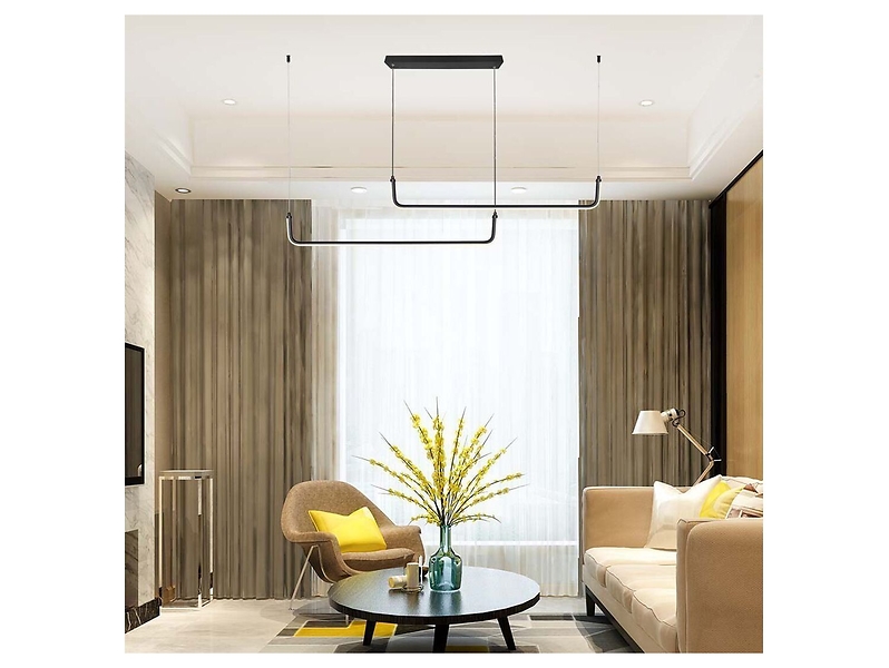 Lampa wisząca VT-7770 LED 2-punktowa metalowa czarna