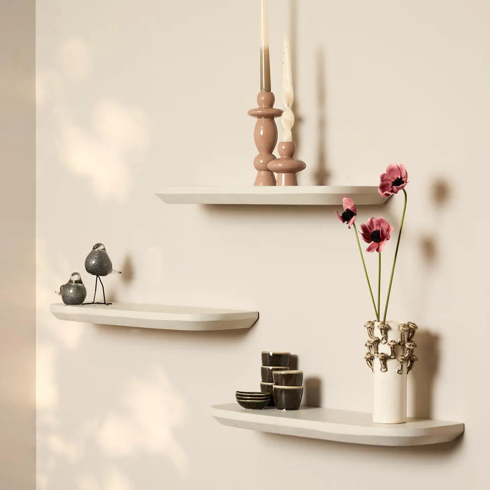 Wandplank Zand - Set van 3 - 60x20x15cm - Gusta