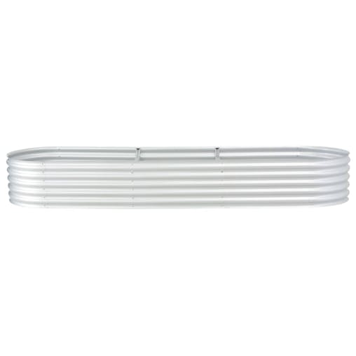 NNEVL Garden Raised Bed 320x80x44 cm Galvanised Steel Silver