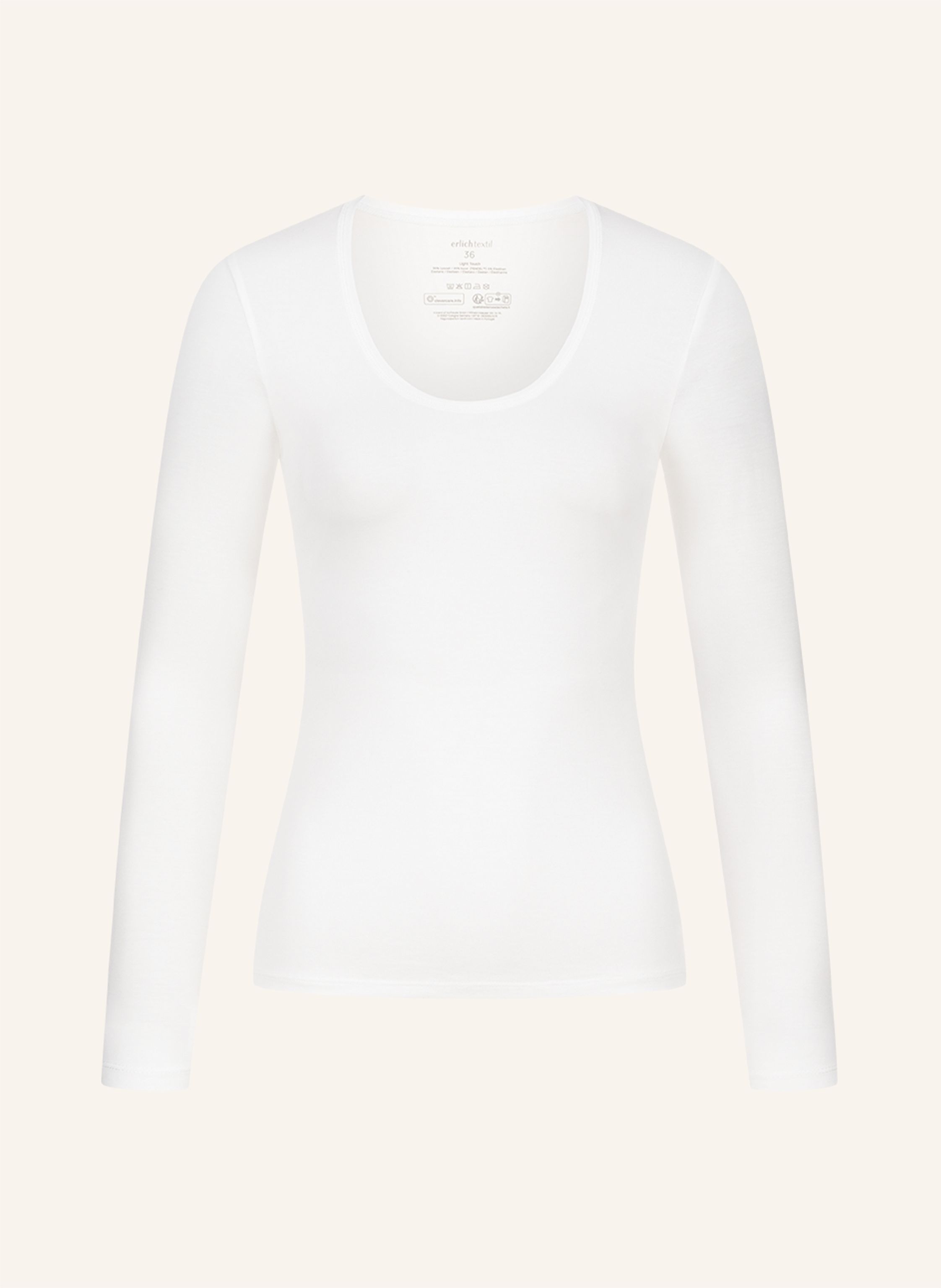 erlich textil Light Touch tiefausgeschnittenes Langarmshirt mit Lyocell - seidig weich