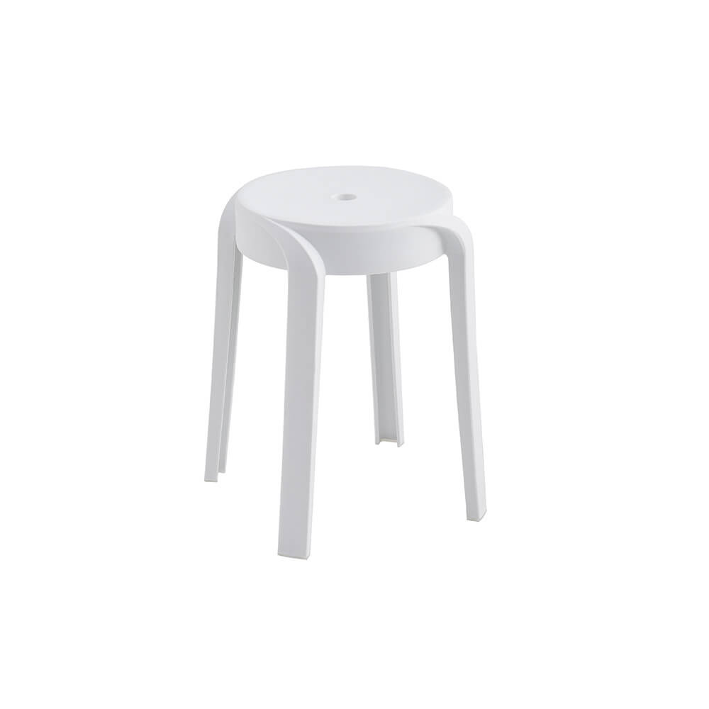 Home Deluxe | Kruk NIVO - Wit, set van 2 | Stapelbaar
