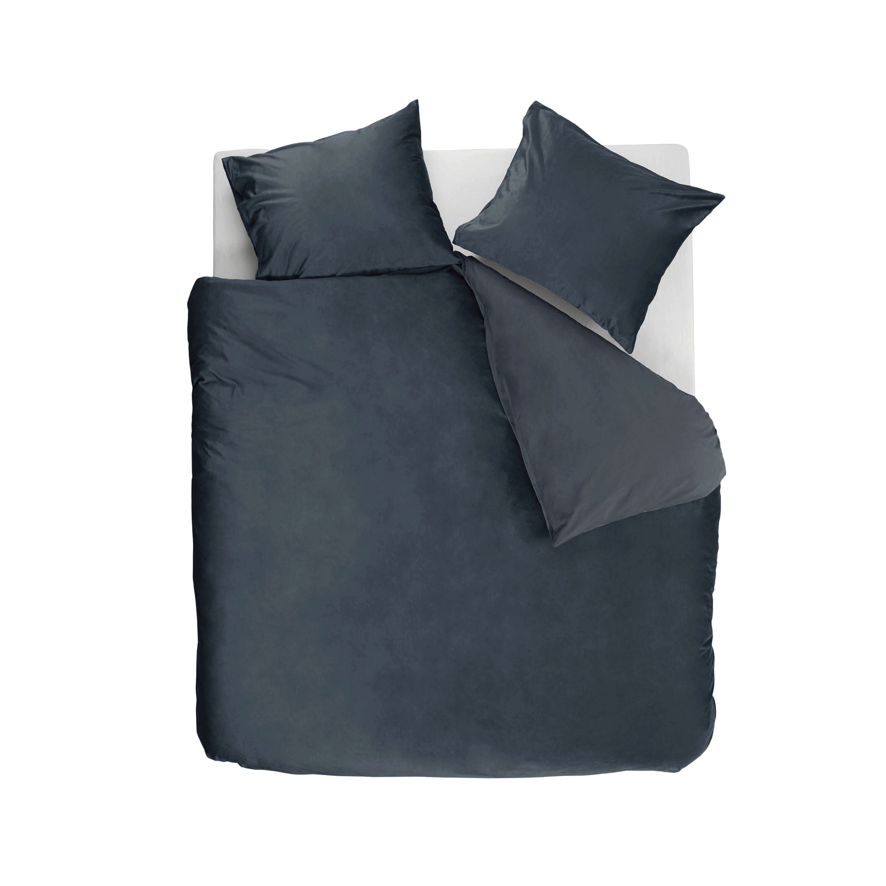 Ambiante Velvety Dekbedovertrek 200 x 200/220 cm - Blauw