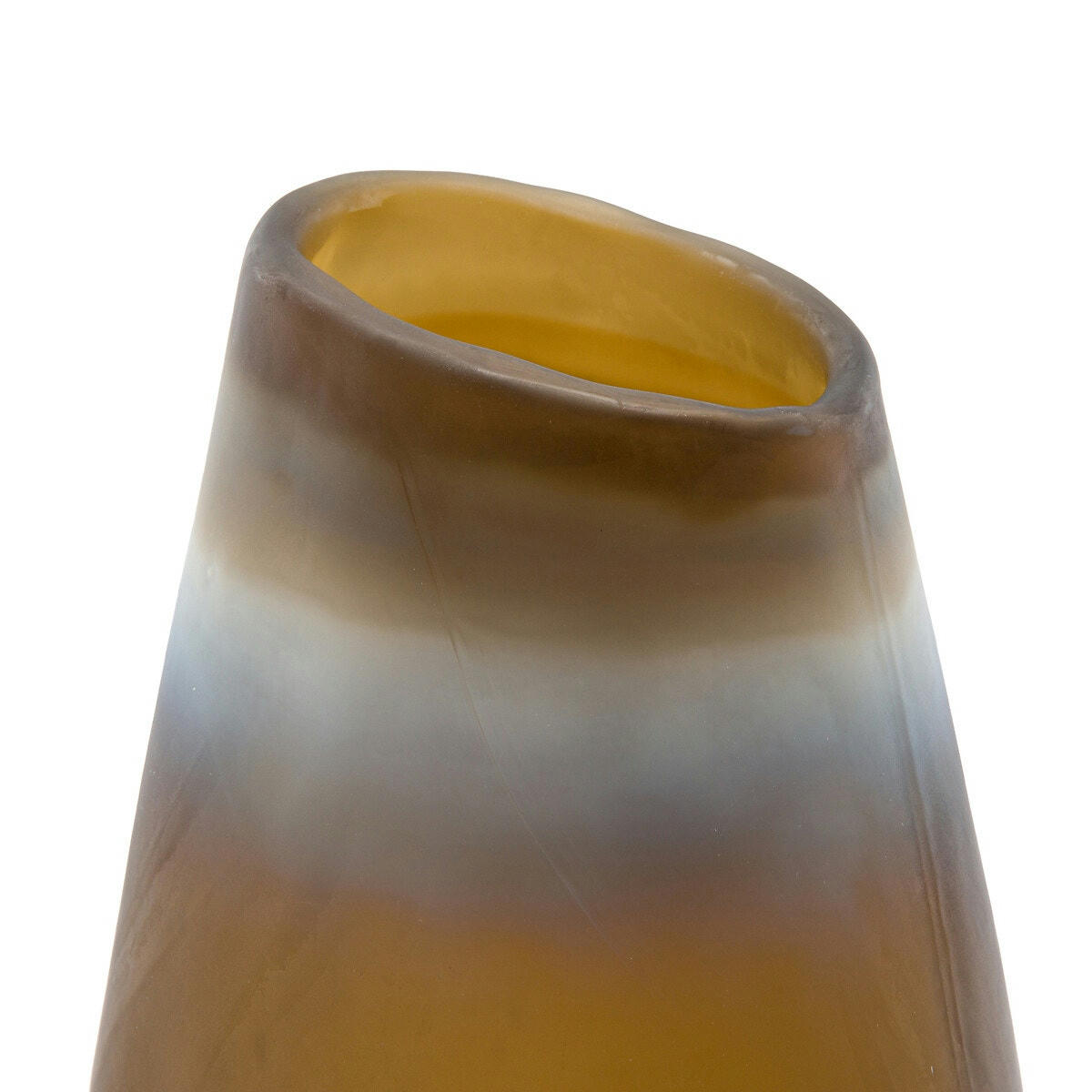 Vase en verre givré biseauté, Bosira