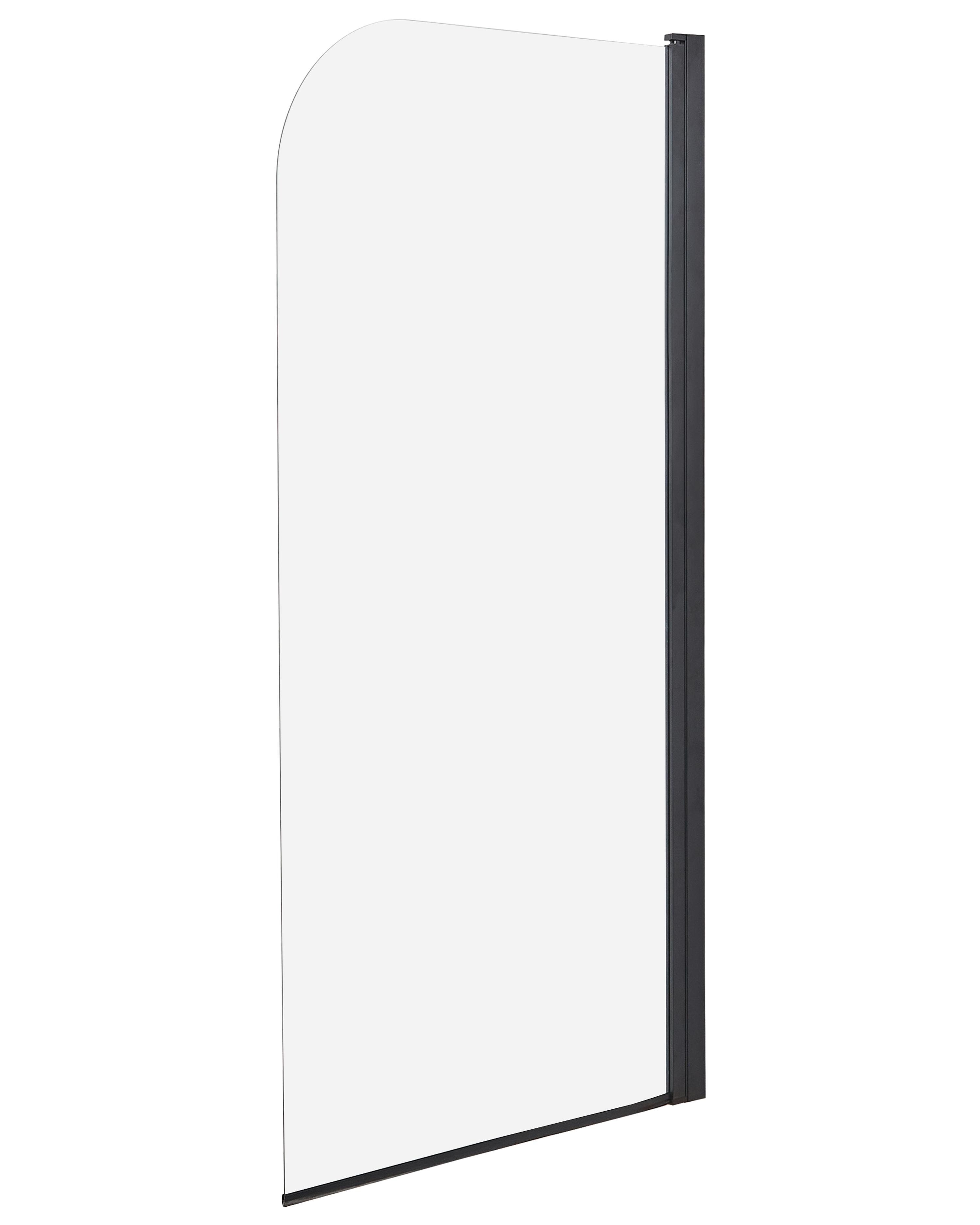 Shower Bath Screen LAPAN 1400 x 700 mm Black