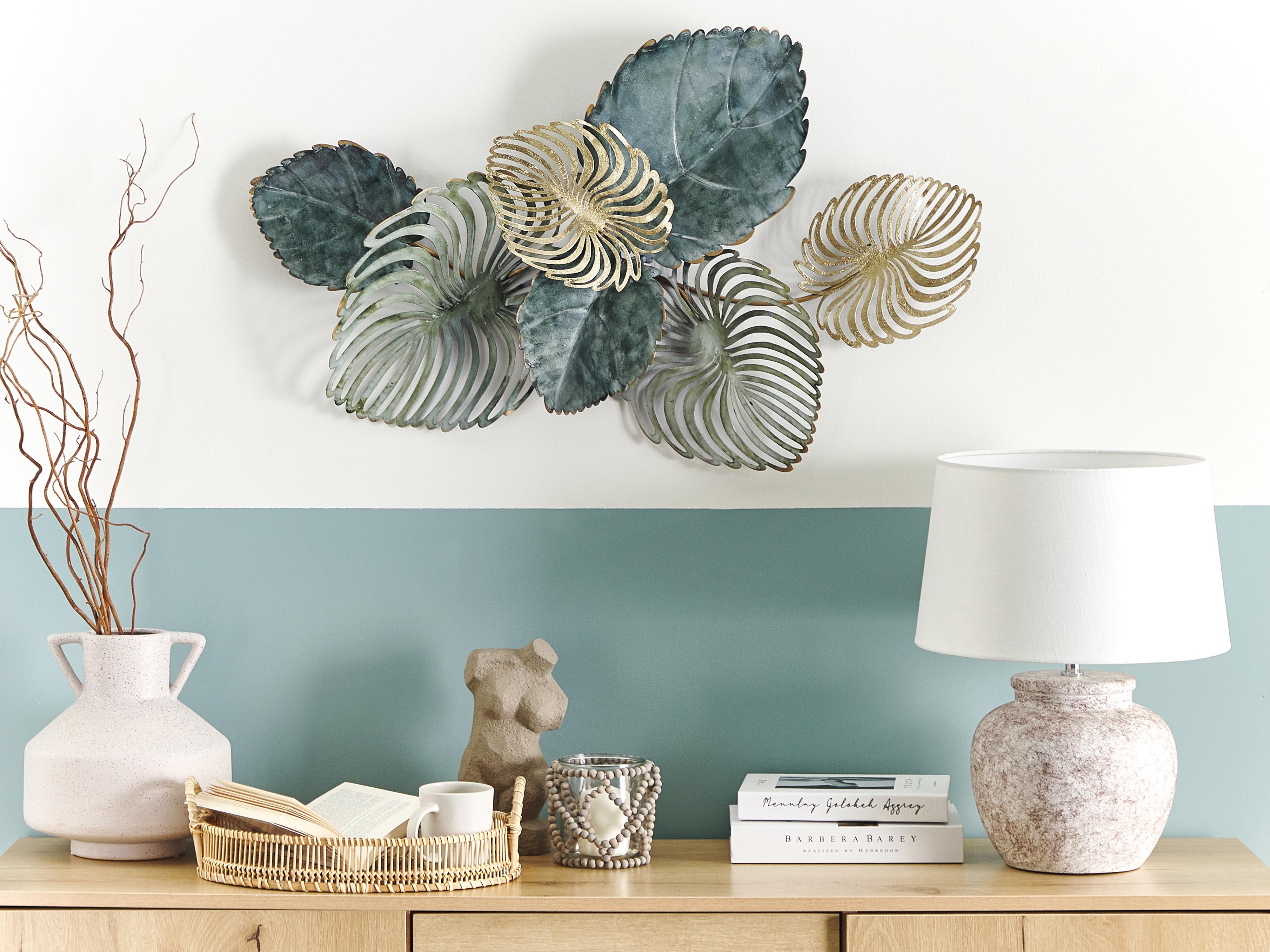 Wall Decor Leaf MAGNESIUM Metal 55 cm Gold
