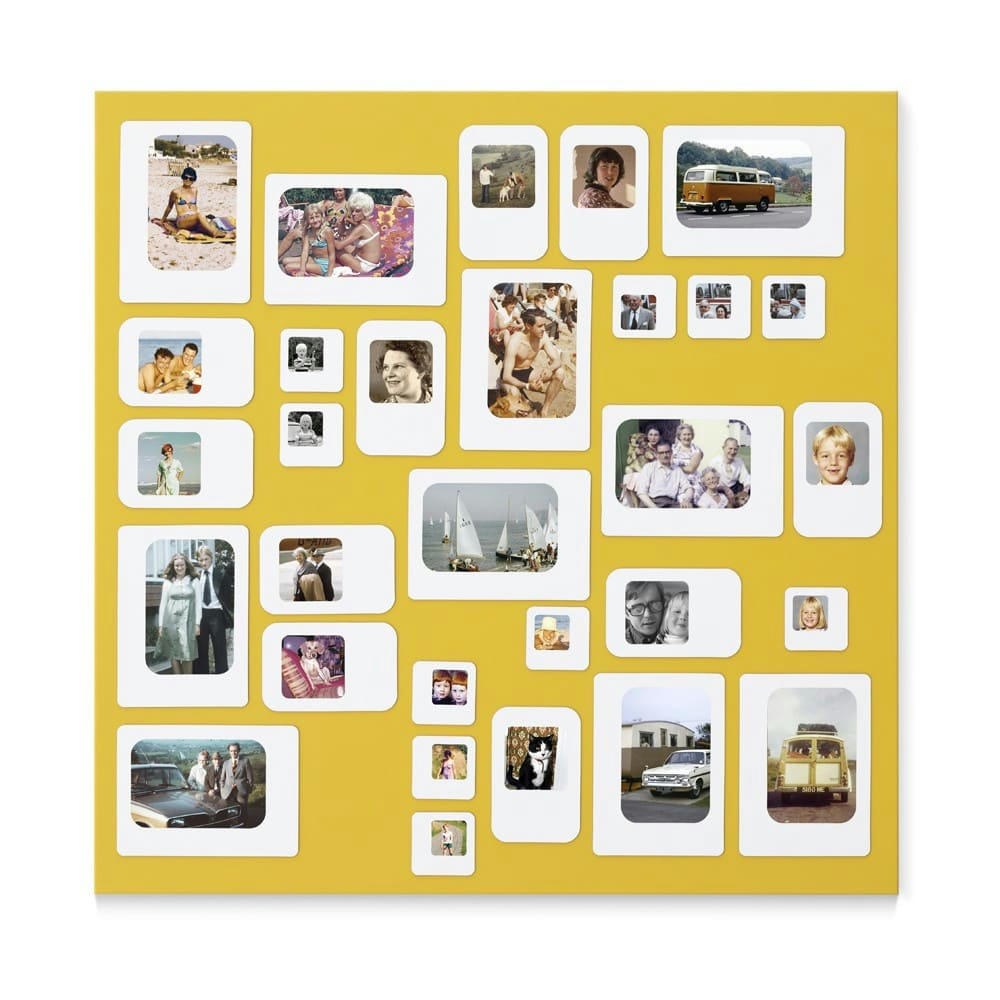 - Cadre photos design pêle mêle m30 acier jaune