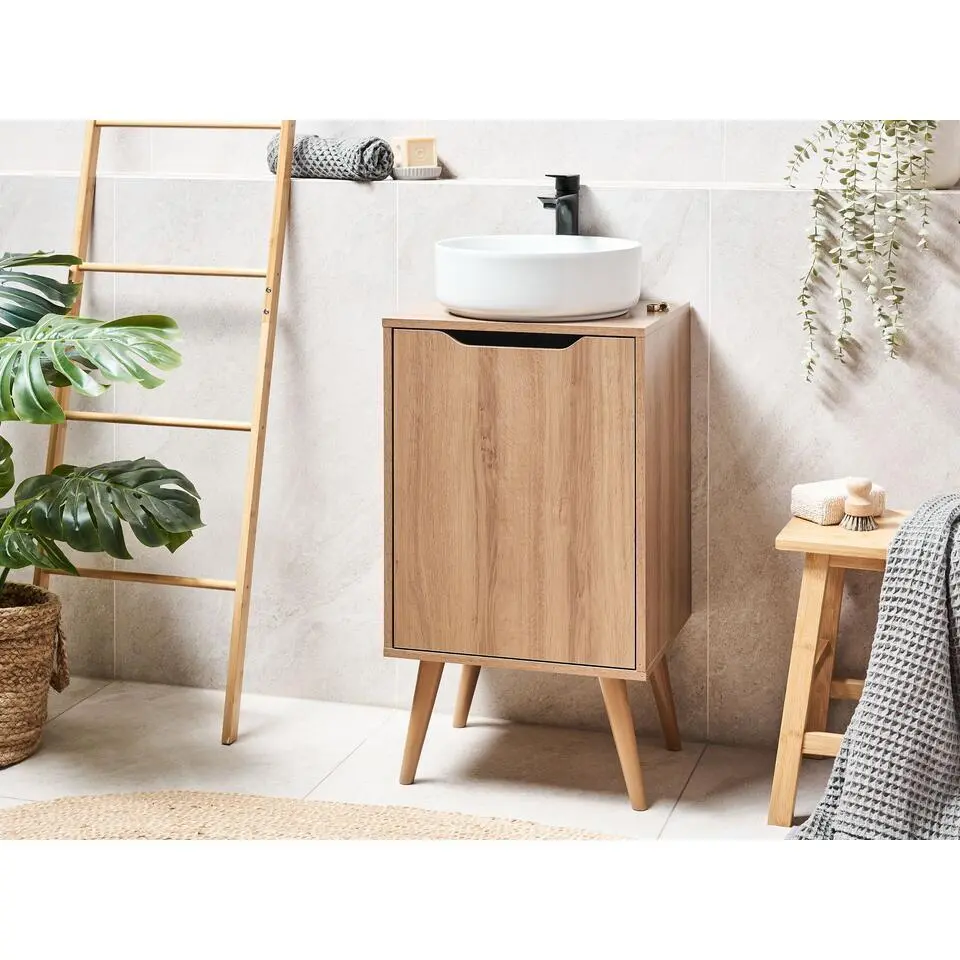 JUNIN - Wastafelkast - Lichtbruin - 45 x 80 cm - MDP