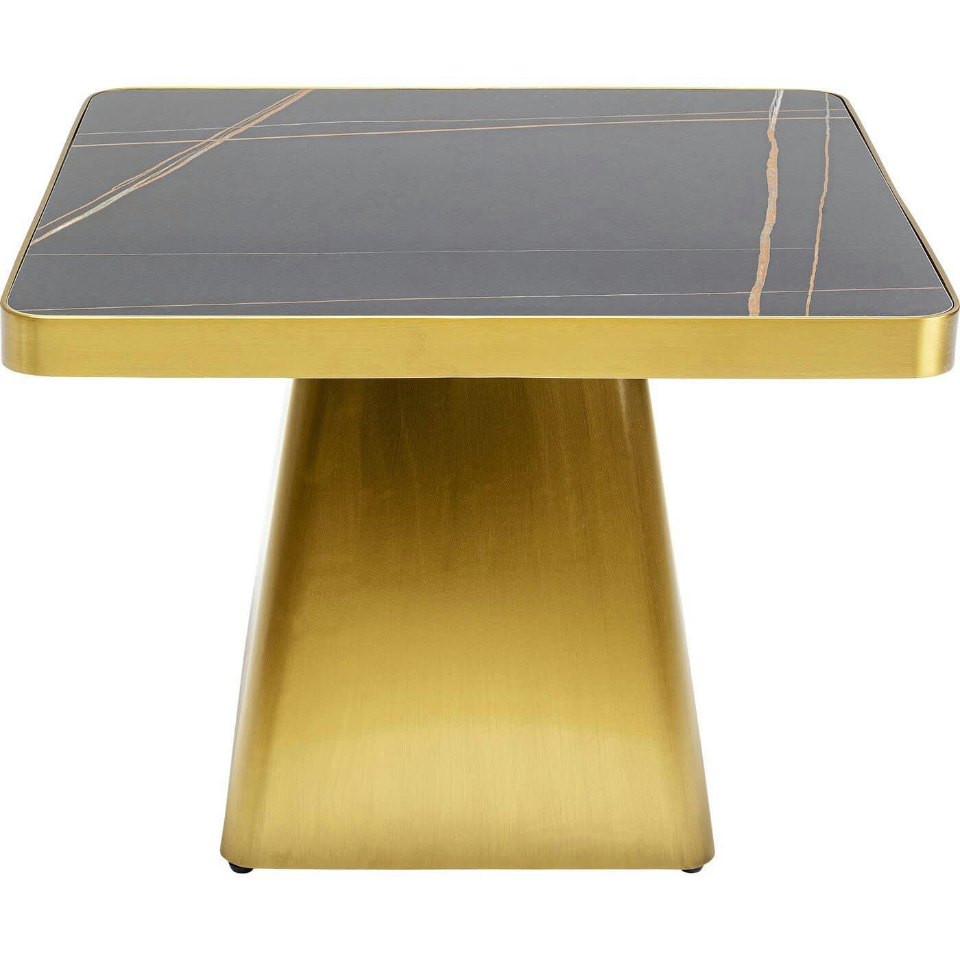 MILER - Table d'appoint Miler dorée et noire 60x60cm Kare Design