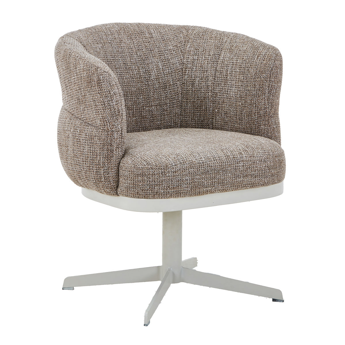 DÉJA Living Eetkamerstoel Maribel - Taupe/Beige - Draaibaar - Set van 2