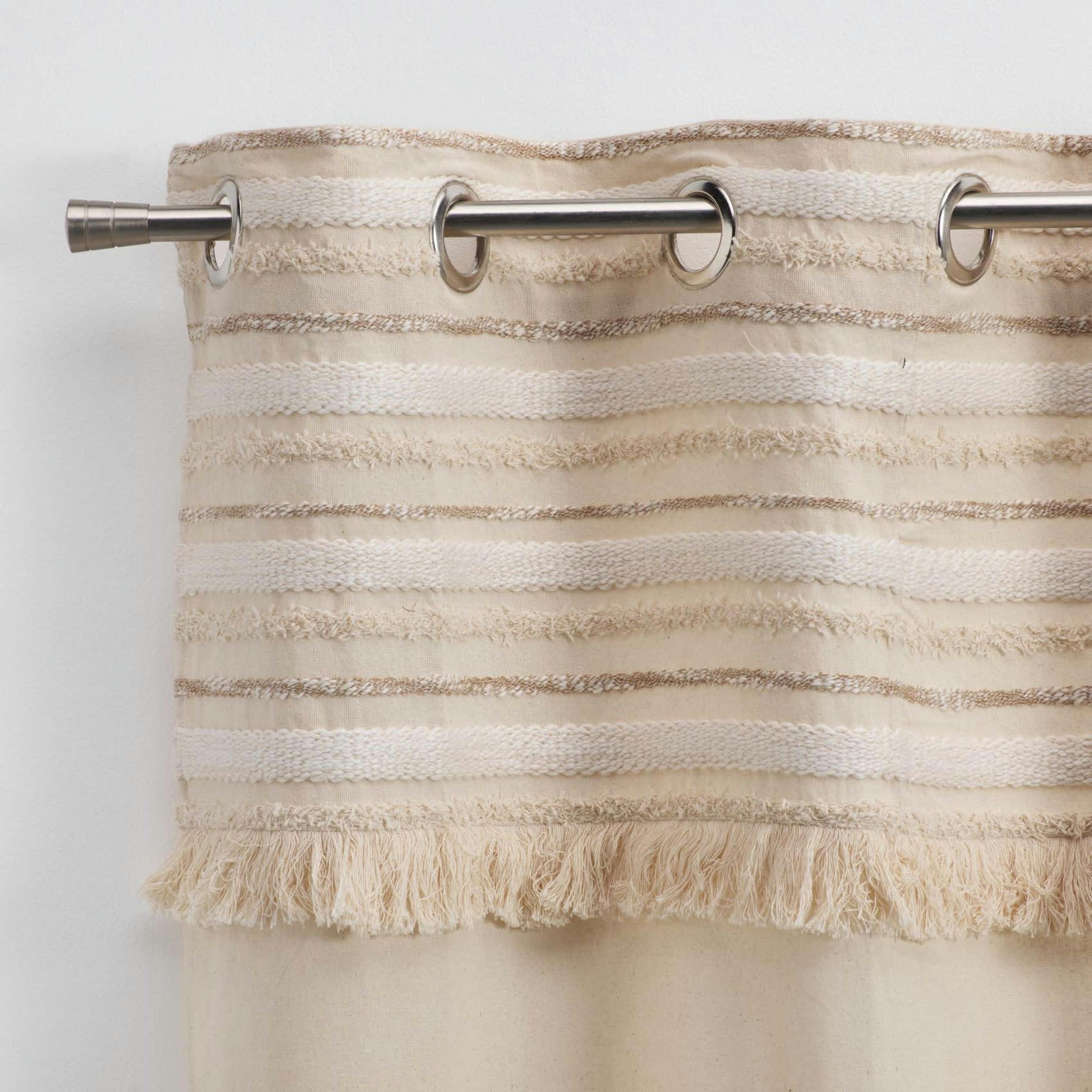 - Rideau à œillets naturel en coton 140x240cm