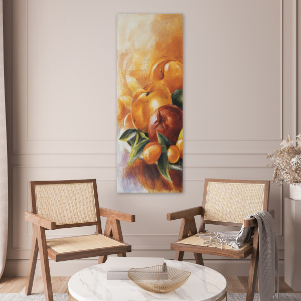 Feeby Obraz na płótnie, Świeże owoce malowane 30x90