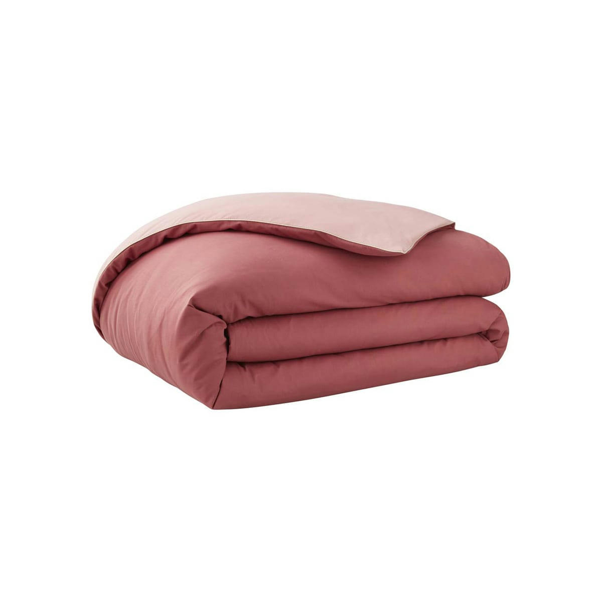BONS JOURS ETINCELLE - Housse de couette bicolore en coton rose 240x220