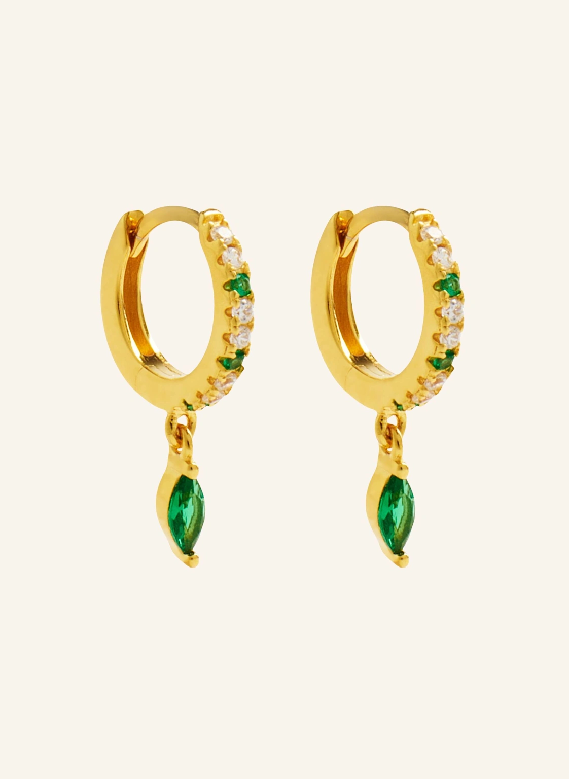 OHH LUILU Creolen KYLEE PETAL HOOPS GREEN by GLAMBOU