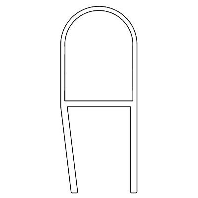 Joint d'étanchéité bas horizontal pour pare-baignoires, 100 cm, transparent pour verre 4-5 mm