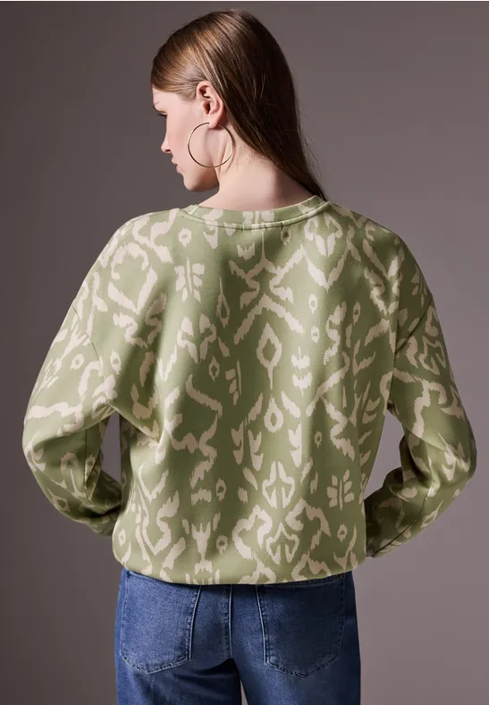 Gemustertes Silk-Look Shirt