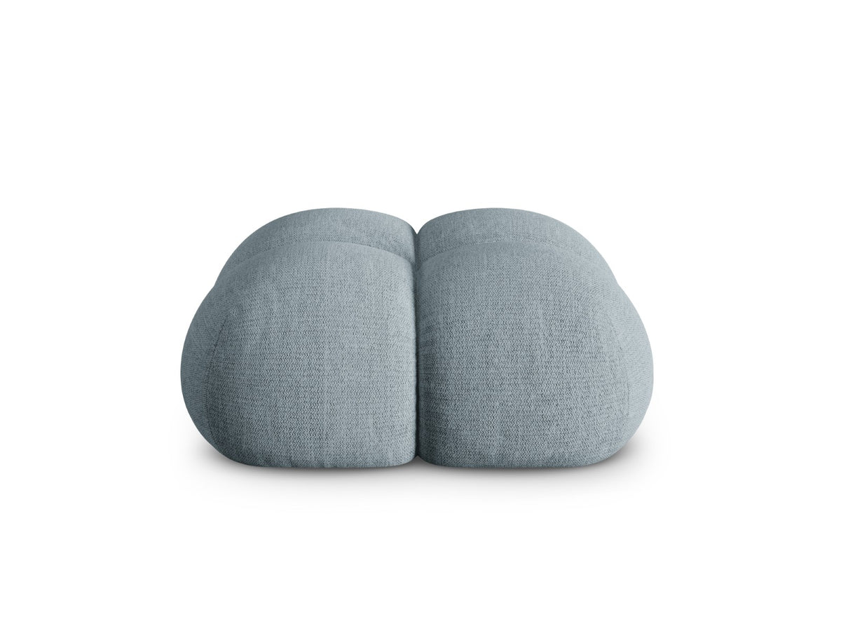 Cosmopolitan Design Poef Loretto structurele stof pastelblauw - 90x90x40cm