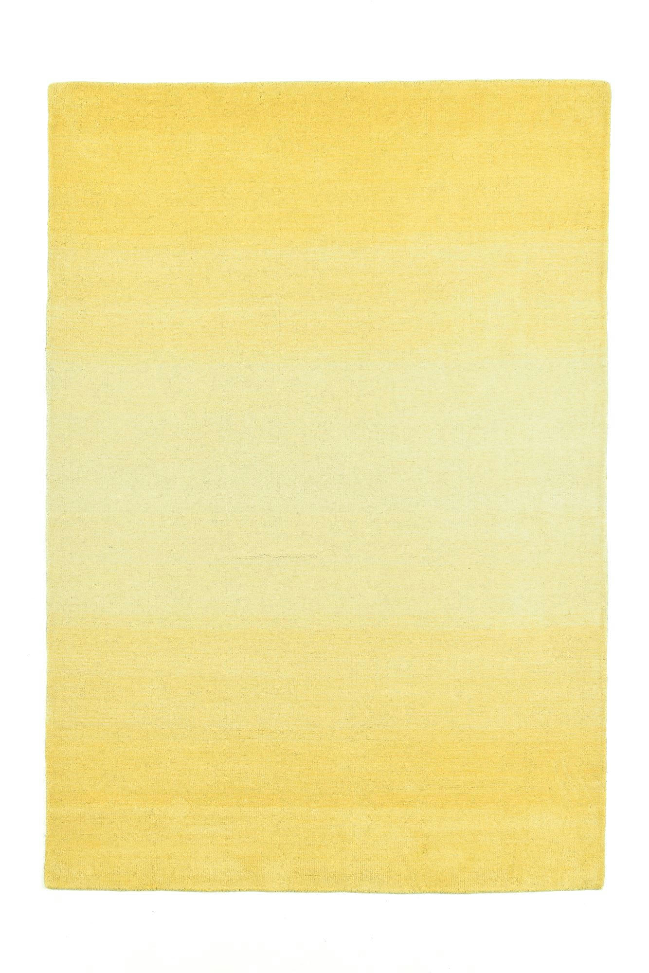 WOOL COMFORT - Tapis dégradé de couleur en laine jaune 160x230 cm