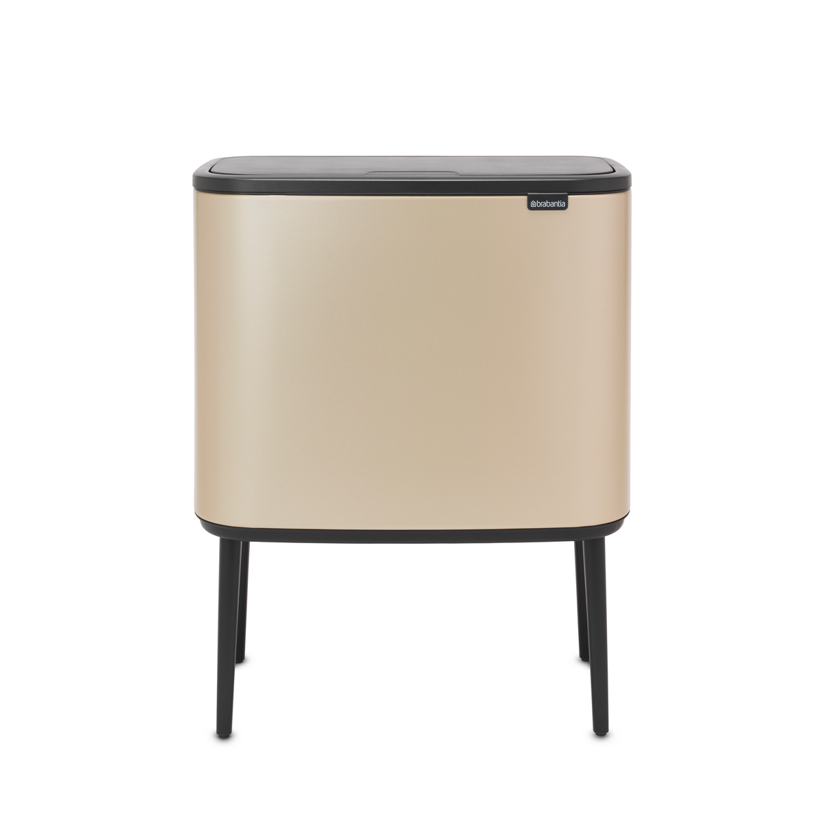 Brabantia Bo Touch Bin, met 2 binnenemmers, 11   23 liter - Metallic Gold