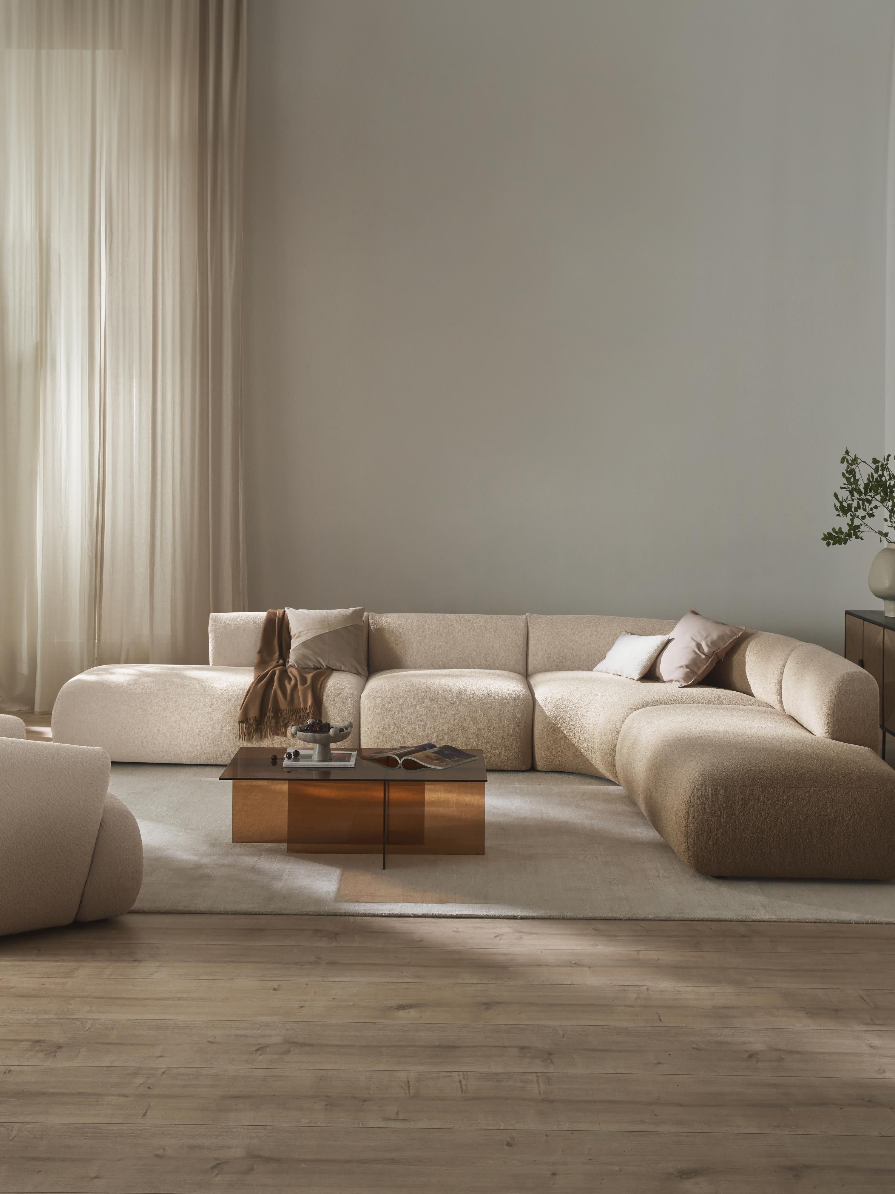 Modulares Bouclé-Ecksofa Sofia (4-Sitzer)
