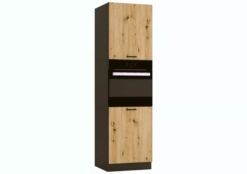 Szafka pod piekarnik ANIKA D60PK/2133 P/L grafitowa/dąb arti