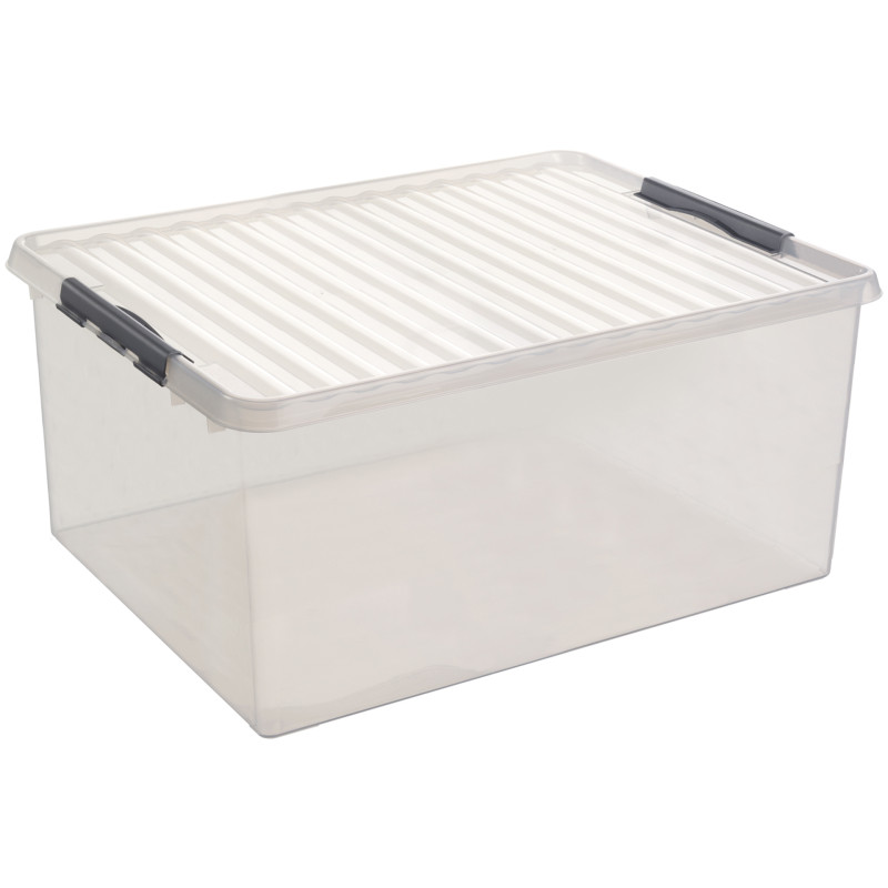 Box de rangement Q-Line avec couvercle à clips transparent 120 L SUNWARE
