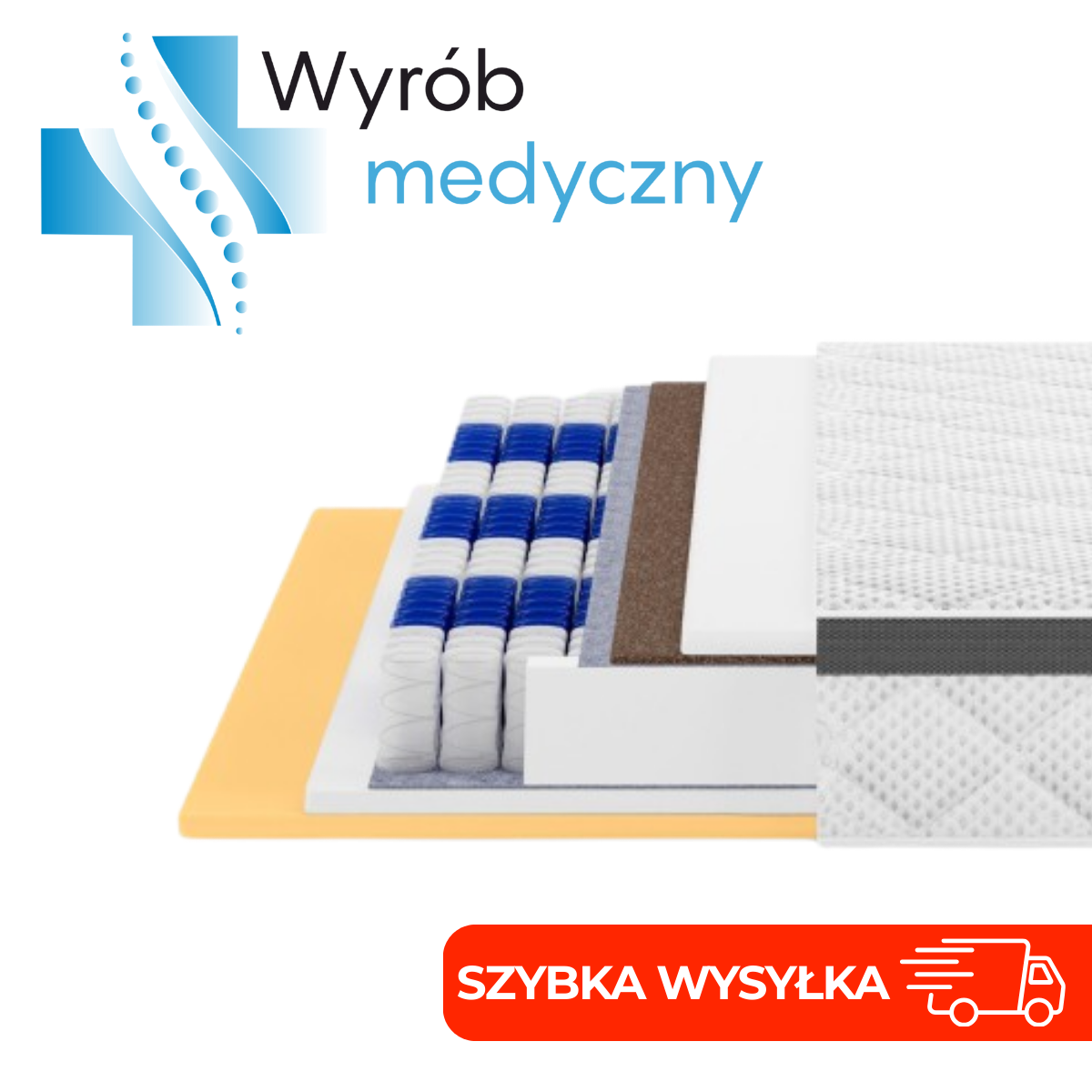 Materac Medyczny Termoelastyczny Visco Memory MEDIRO FLEX 90x200 H3/H4