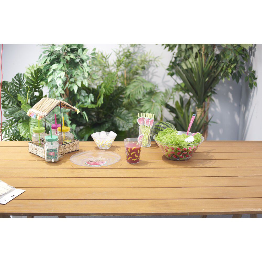 Assiette plate plastique pastèque enjoy paradise Ø27cm