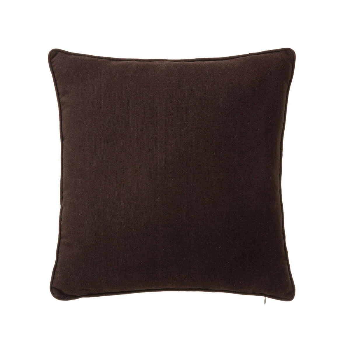 - Coussin carré coton et polyester marron - 45x45cm