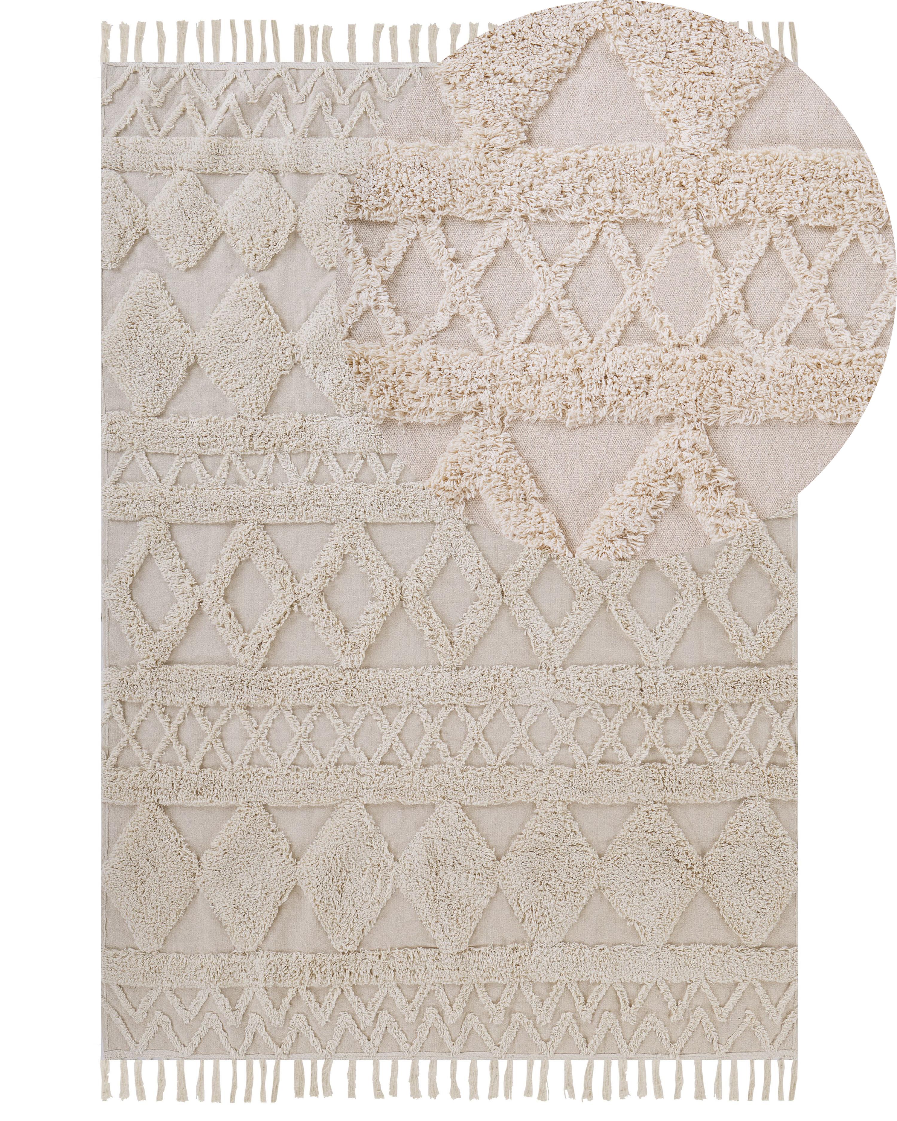 Rug DIDIM Beige 140 x 200 cm Cotton