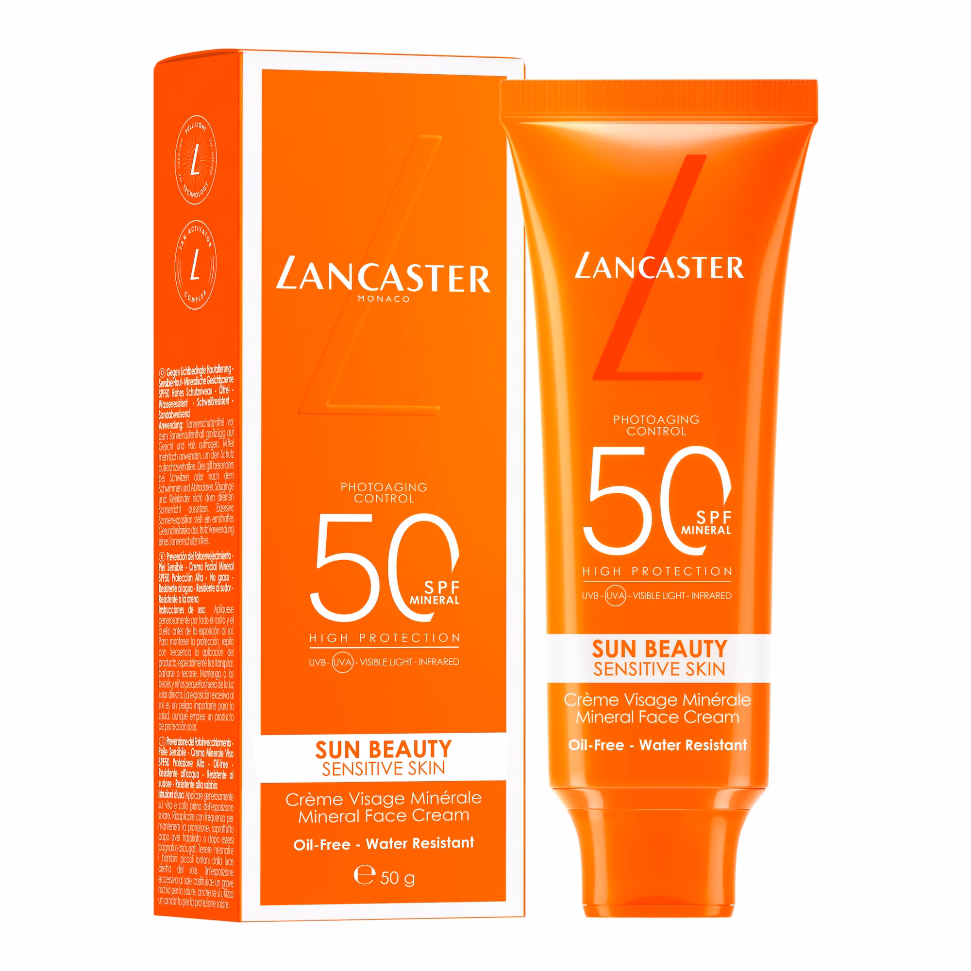 SUN BEAUTYCrème visage minérale peaux sensibles sun spf50