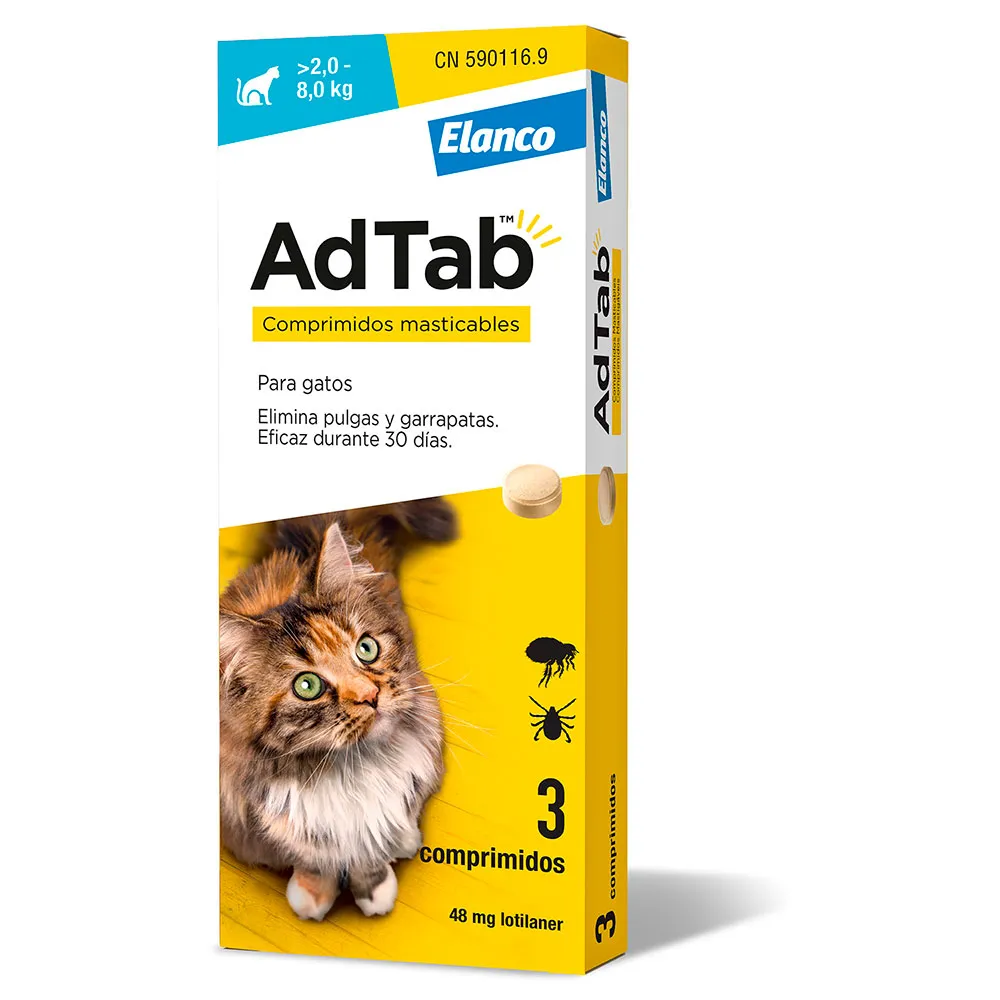 Adtab 3 Comp cat supplement 48mg 2-8kg