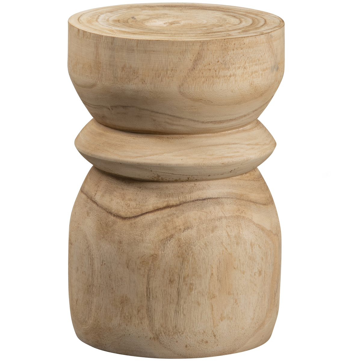WOOOD kruk Bikkel - Hout - Naturel - 40x28x28