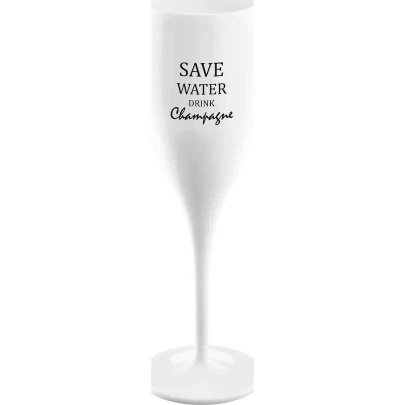 Sektglas Save water drink champagne