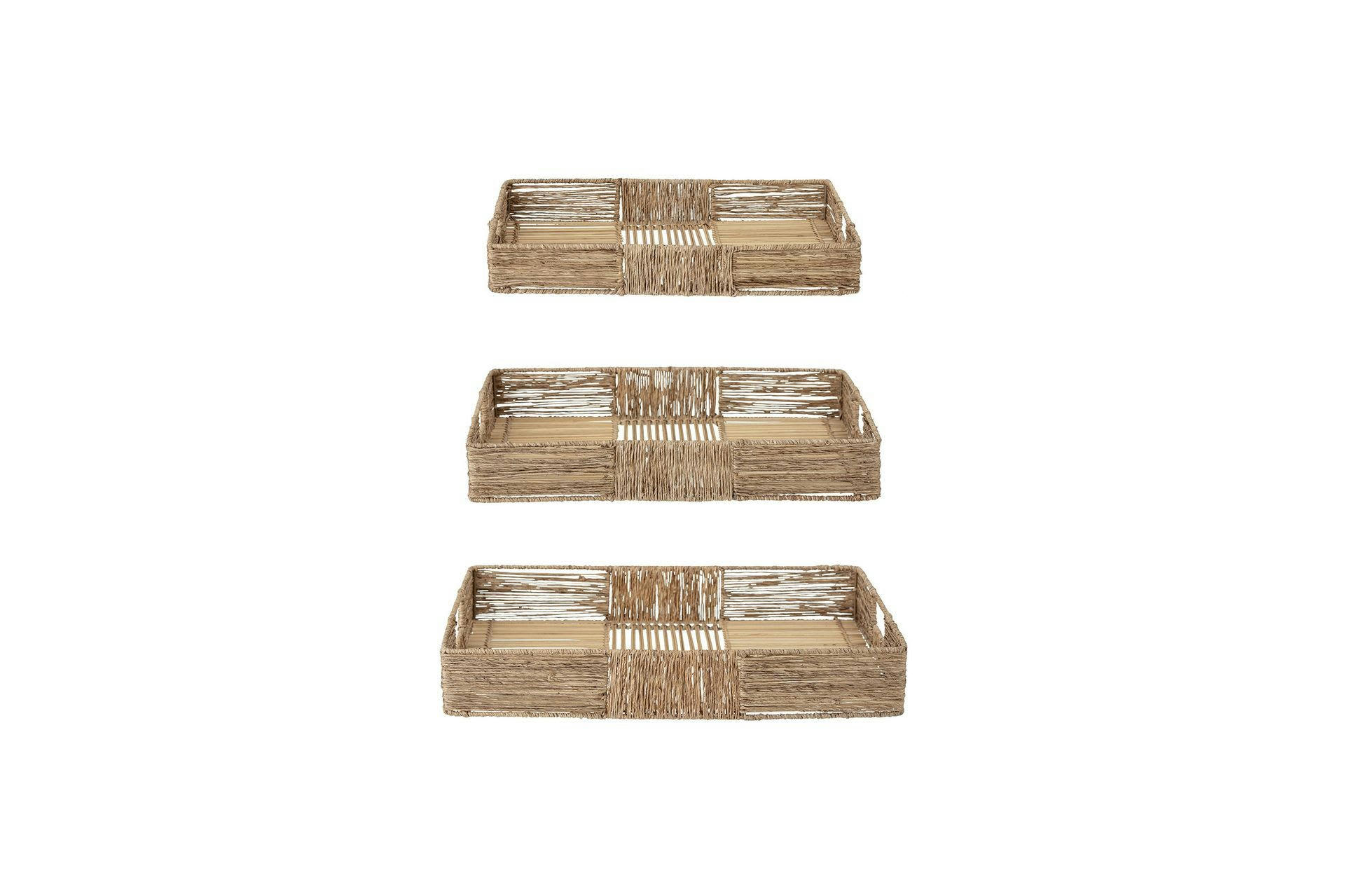LECIA - Plateaux en jute beige
