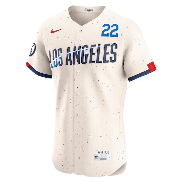 Clayton Kershaw Los Angeles Dodgers Nike City Connect Elite Jersey - Cream