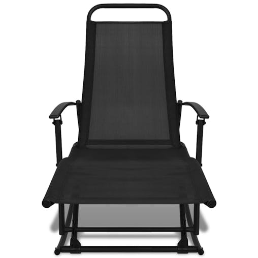 NNEVL Garden Rocking Chair Steel and Textilene Black