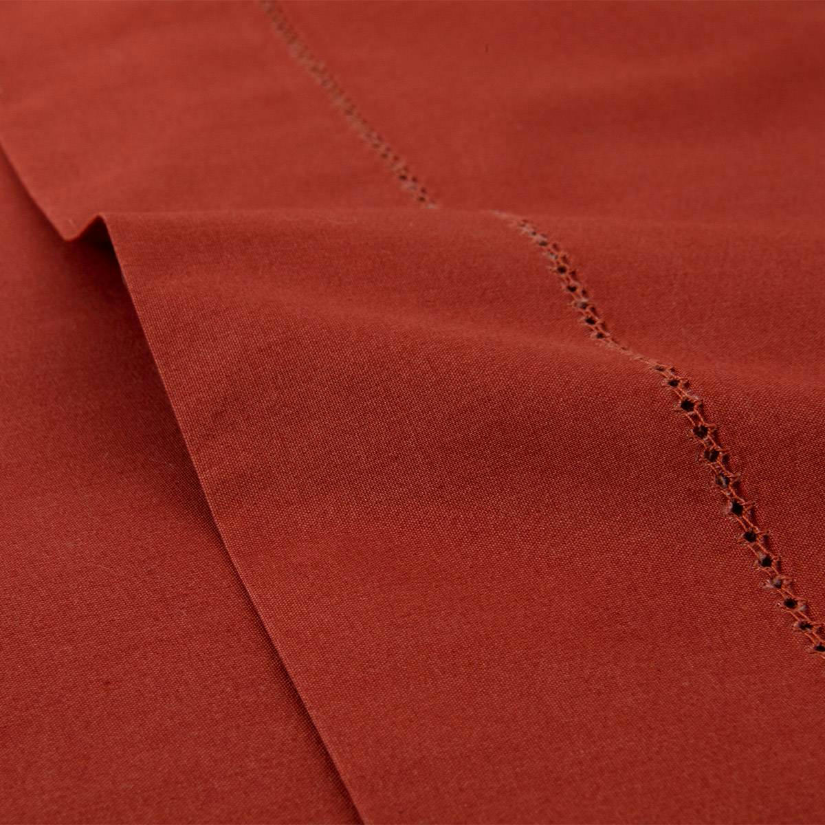 ALCOVE - Drap plat en percale de coton rouge 240 x 300 cm