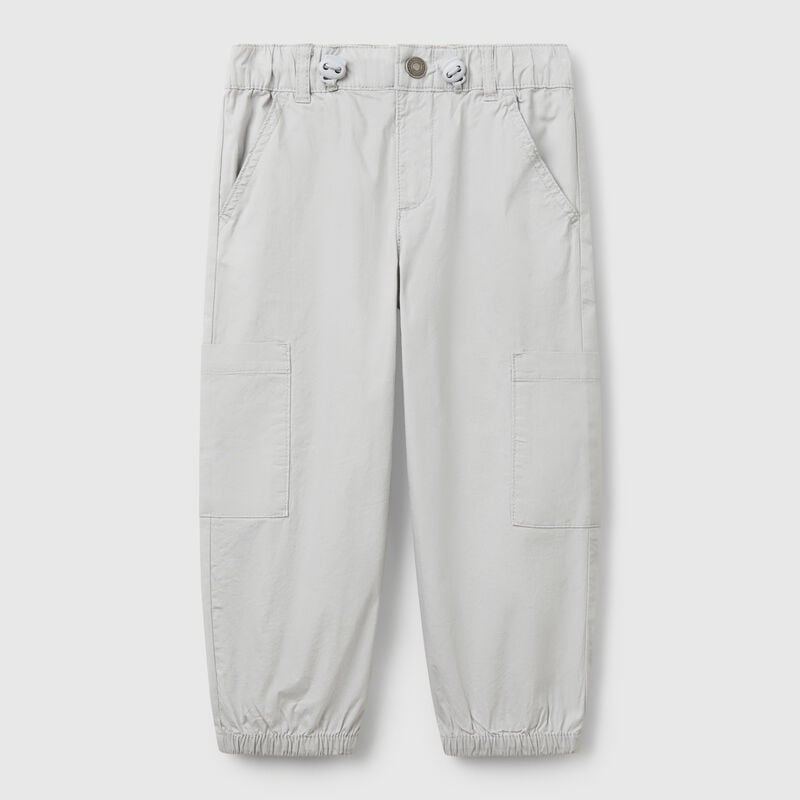 Parachute trousers in stretch cotton