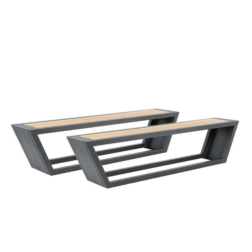 HOME DELUXE Stalen zitset KOBON antraciet - Made in Germany - 2 x bank
