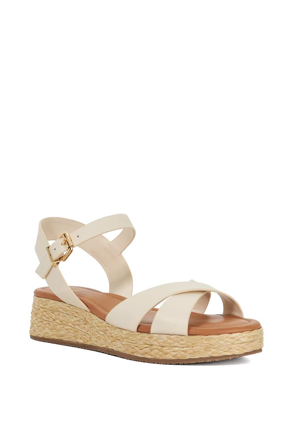 Dune London Wide Fit 'Littleton' Leather Sandals