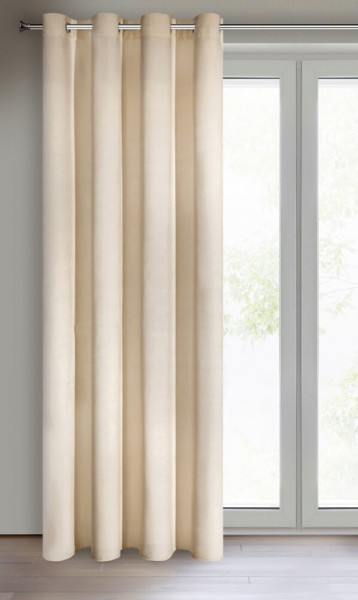 Zasłona RIA 140x250 cm Beżowa Przelotki Salon Sypialnia