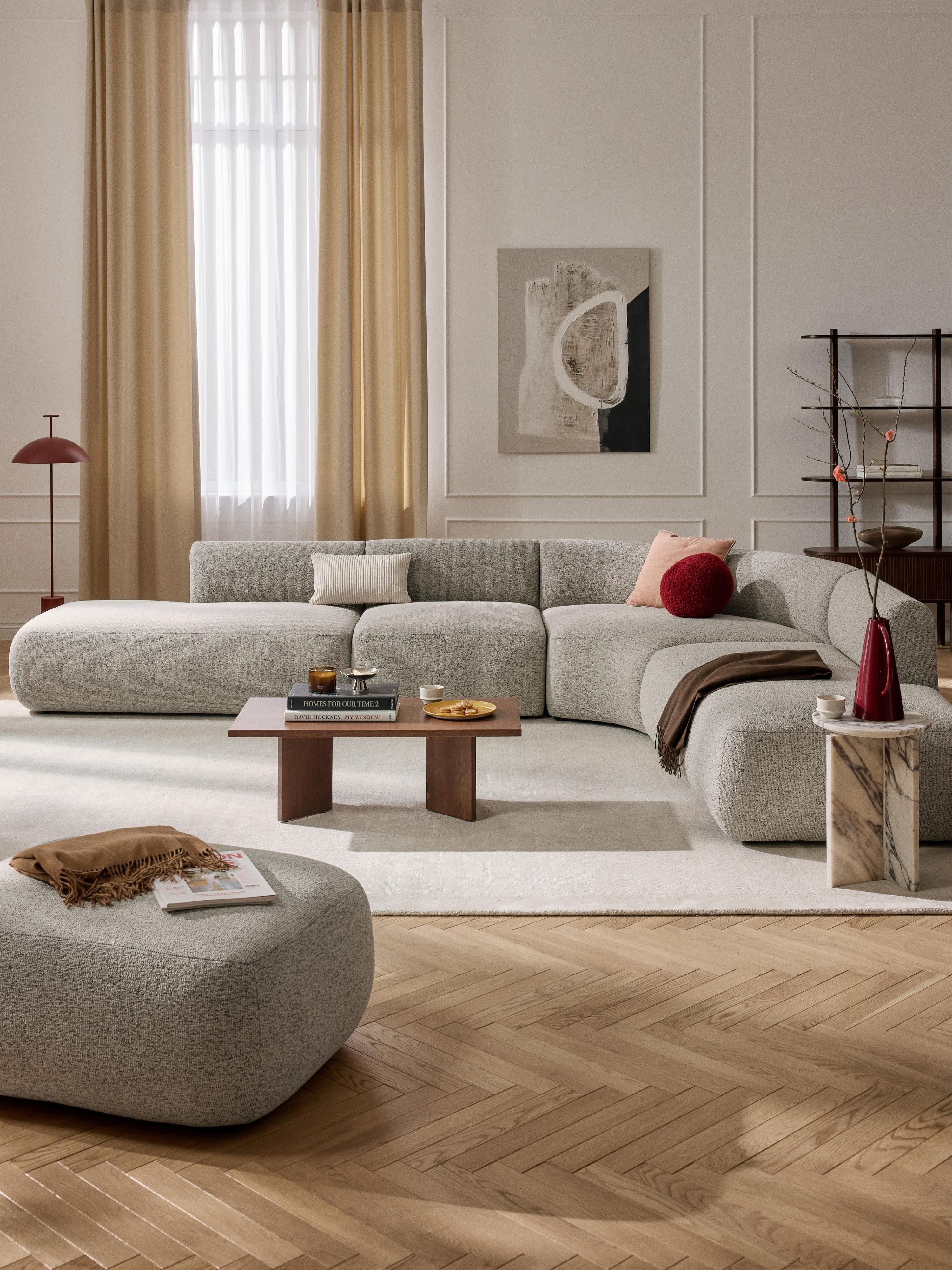 Modulares Bouclé-Ecksofa Sofia (4-Sitzer)