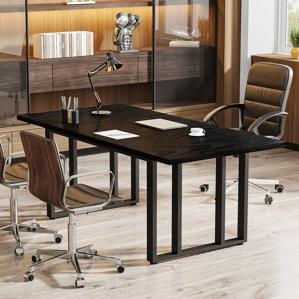 4.5ft Rectangular Conference Business Meeting Seminar Table for Office