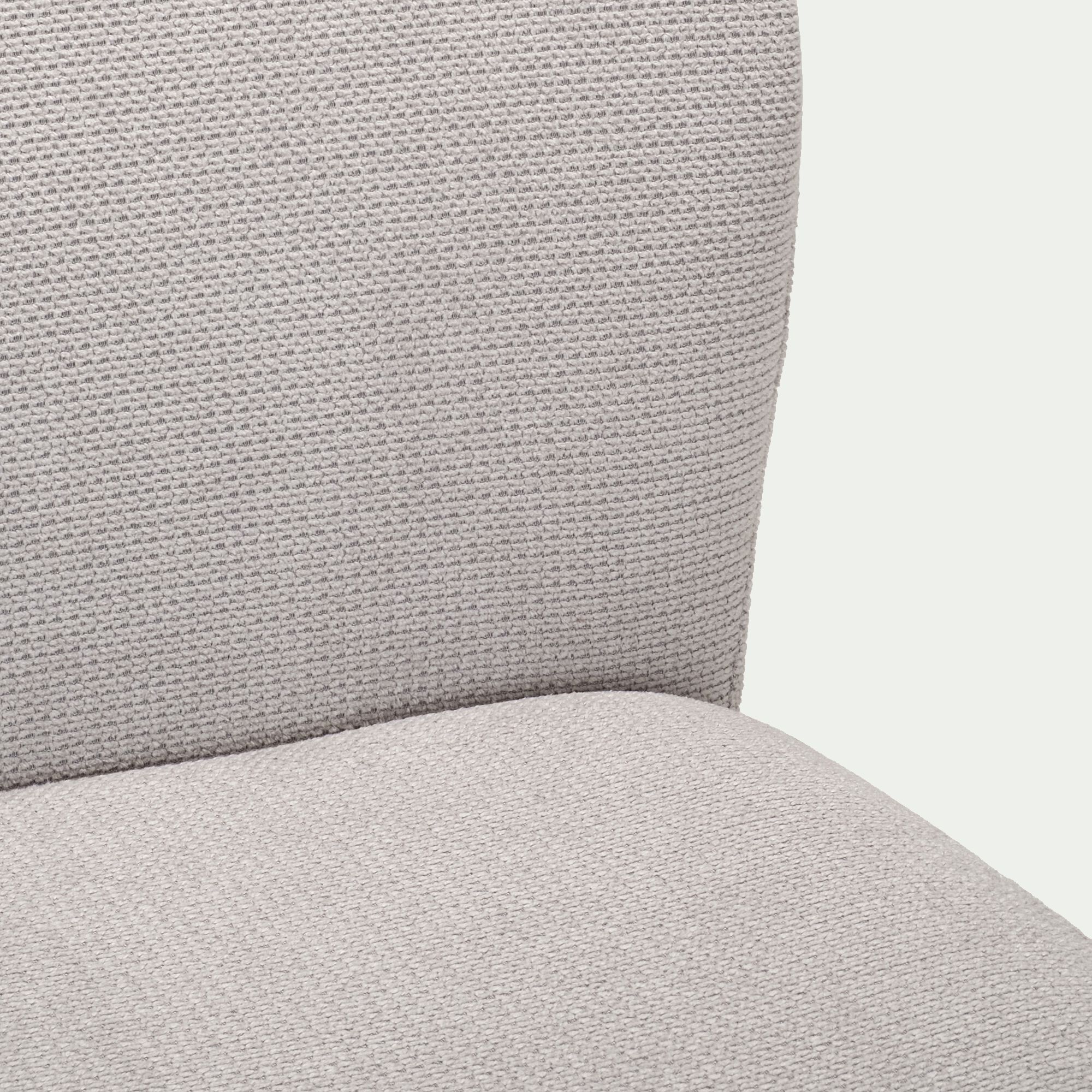 NEVIA - Chaise pivitante en tissu et piètement en hêtre - gris perle