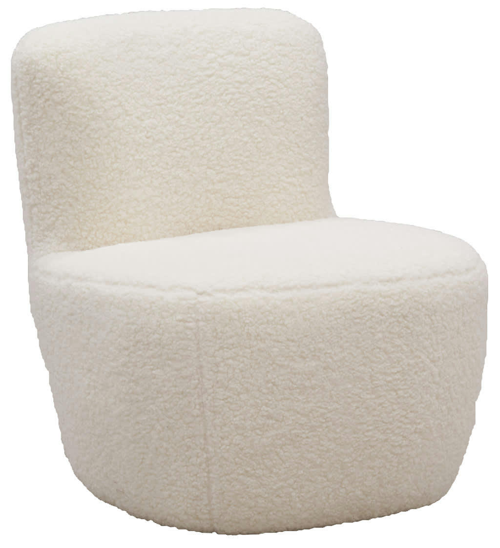 - Fauteuil pouf en polyester et bois nuage