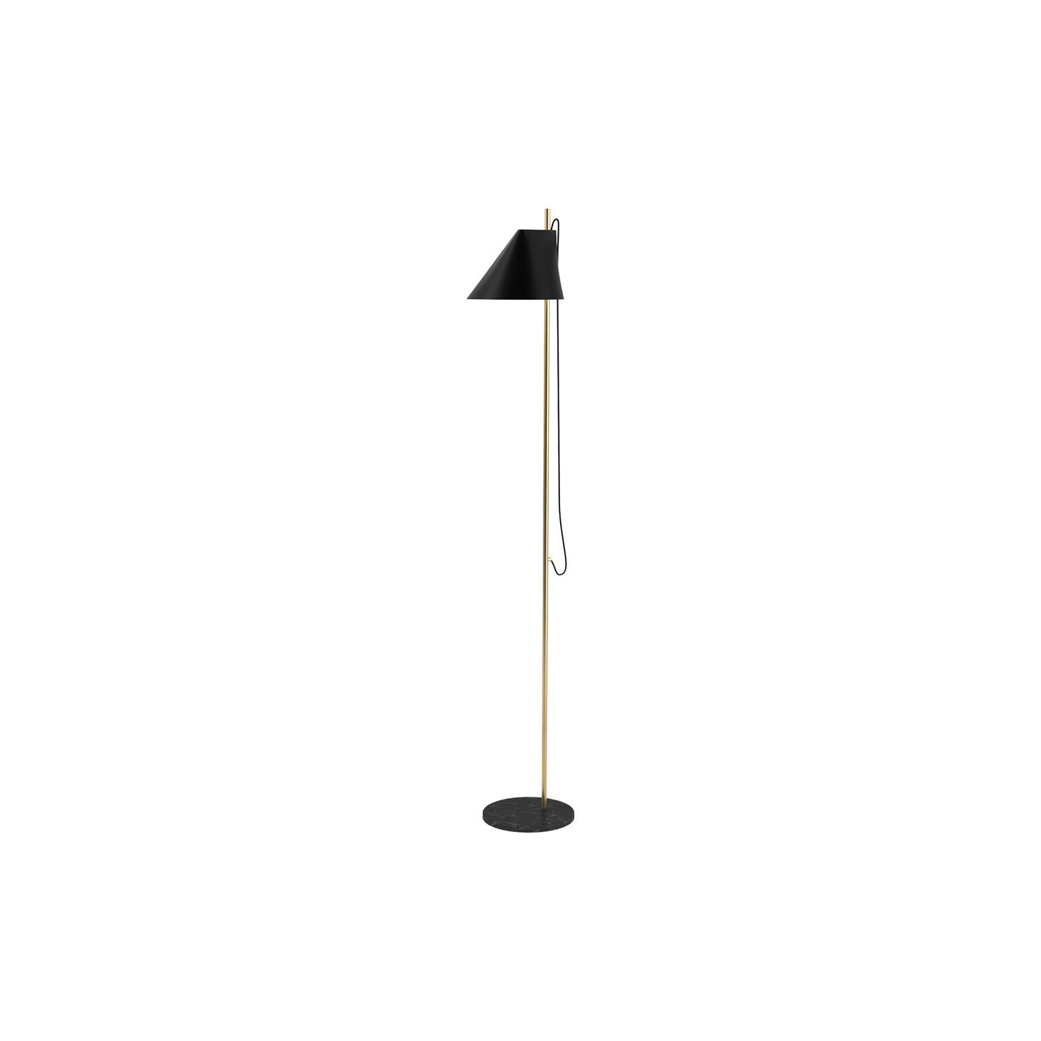 Yuh gulvlampe, sort/messing