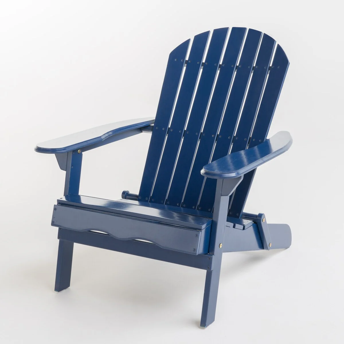 Acacia Folding Blue Adirondack Chair