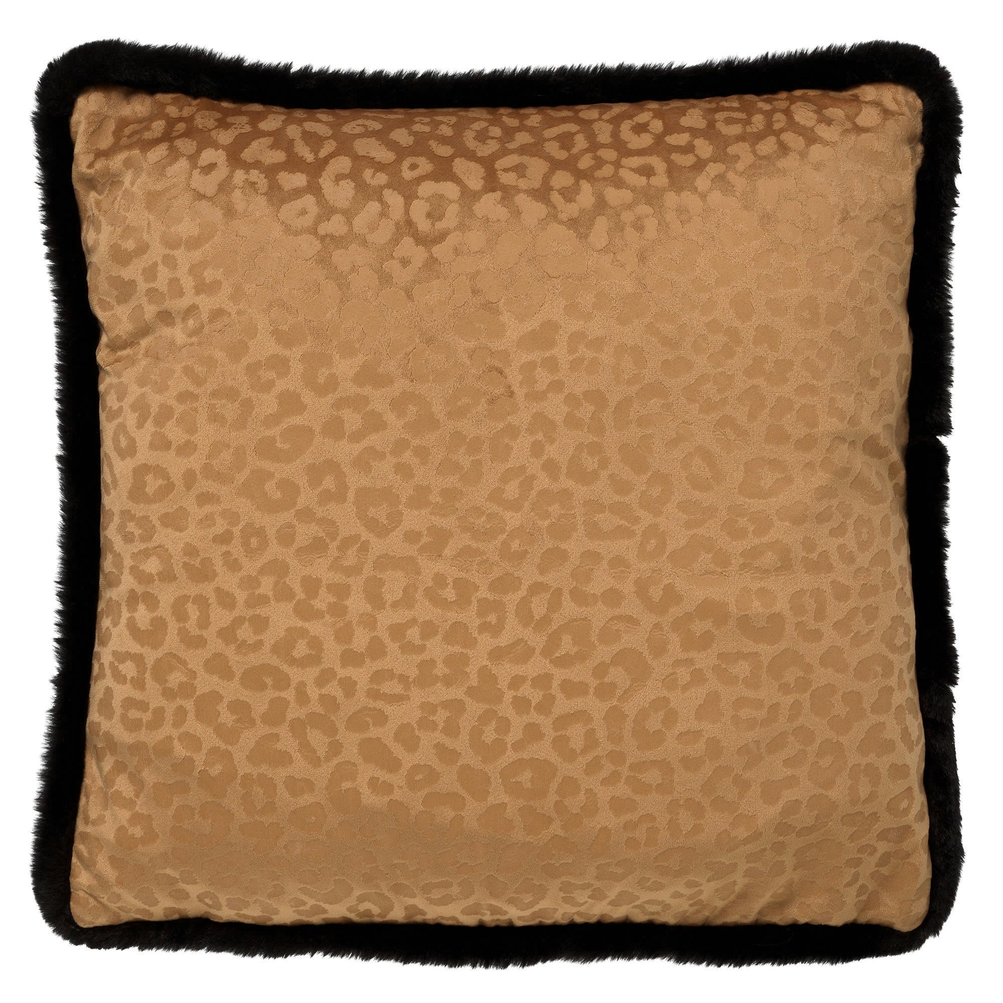 CHEETA - Coussin - marron en velours 45x45 cm avec imprimé animalier