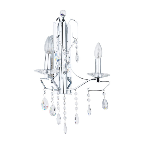 Kinkiet srebrny ROYAL 2xE14x40W wym:37x52x22cm IP20 Italux