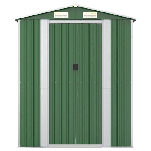 NNEVL Garden Shed Green 192x108x223 cm Galvanised Steel